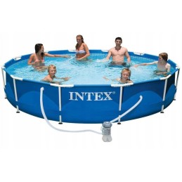 Vertikalių sijų baseinas iš raudonmedžio grafito 10864 intex