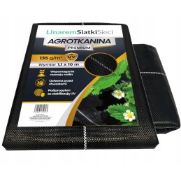 Premium agrotekstilė 135g/m2 juoda agrotekstilė 1,1x10m