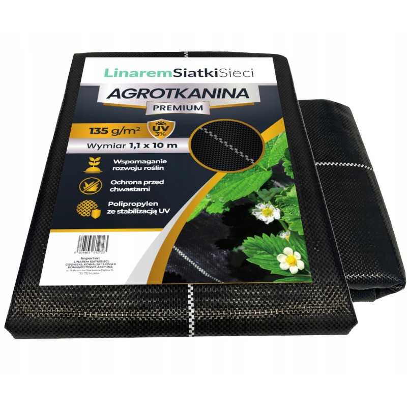 Premium agrotekstilė 135g/m2 juoda agrotekstilė 1,1x10m