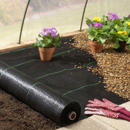 Nuo piktžolių agrotekstilė agrotekstilė 70g juoda 0,8x50m UV 3% + kaiščiai