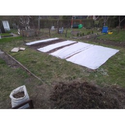 Balta agrotekstilė 1,6x50m 17g pavasario ir rudens apsauginė danga