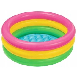 Pripučiamas baseinas su spalvingais žiedais 86x25cm intex
