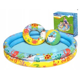 Bestway baseinas su priedais, kamuoliukas, vasaros ratas, 122 cm
