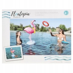 Floatopia pripučiamas flamingo žaidimas su 3 mėtymo lankais