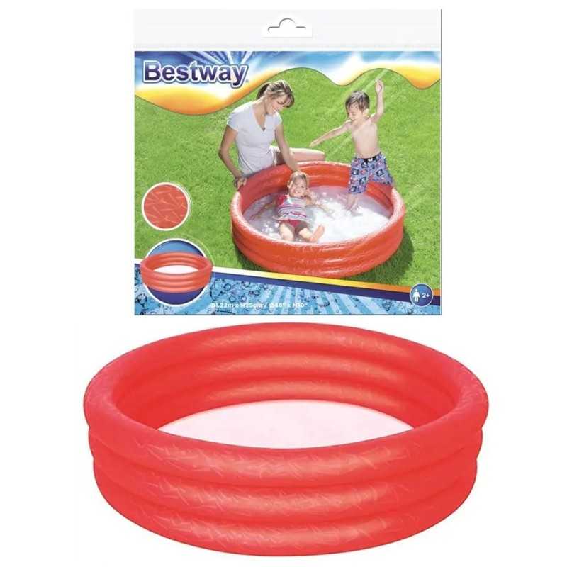 Pripučiamas baseinas 122x25 cm bestway 2 raudonas