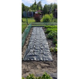 Agrotekstas su skylutėmis braškėms agurkams salatui