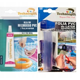 Stiprus šlapių klijų baseino remonto rinkinys muses