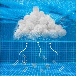 Filtravimo kamuoliukų įdėklas baseino smėlio siurbliui SPA sūkurinei voniai baseinui 500g