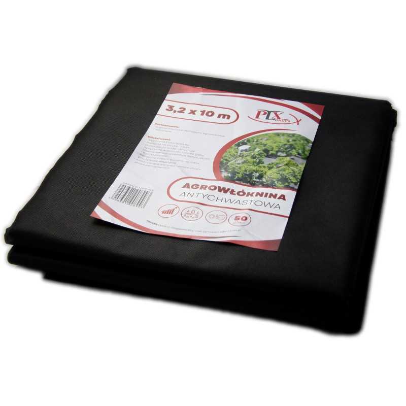 Juoda nuo piktžolių agrotekstilė 3,2 x 10m 50gr/m2 plx