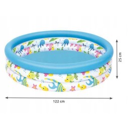 Mažas pripučiamas žuvų baseinas 122 cm apvalus sodo baseinas vaikams bestway