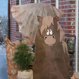 Gaubtas pagamintas iš austos arklio įlankos aukštis 125 x 115 cm