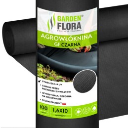 Juoda agrotekstilė 1,6m x 10m 100g/m2 uv