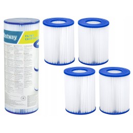 Pakuotė 4 x Bestway 3028 LH 58094 II tipo baseino siurblio filtras