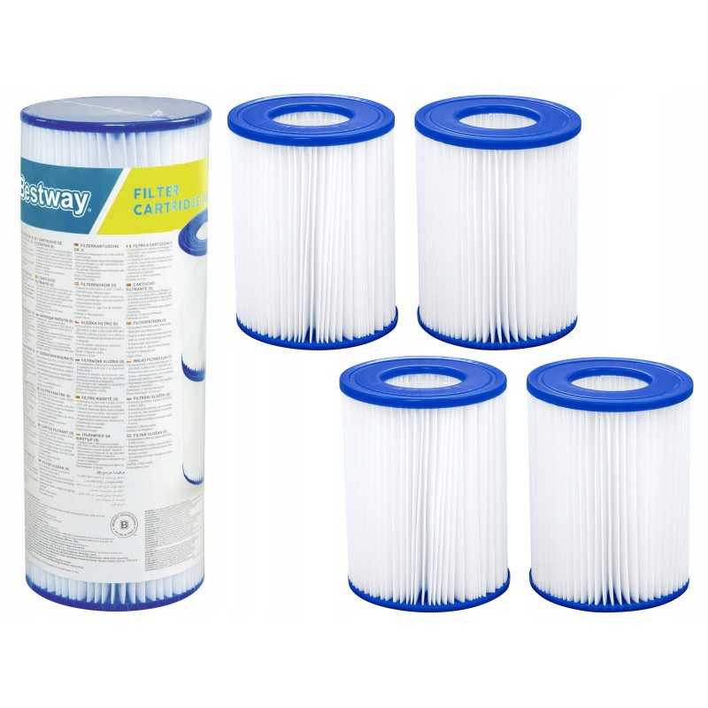 Pakuotė 4 x Bestway 3028 LH 58094 II tipo baseino siurblio filtras