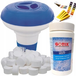 Chloras sūkurinėms vonioms, tabletės, baseino chemijos rinkinys su dozatoriumi, 1 kg