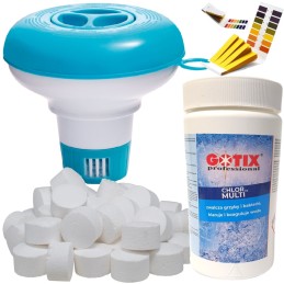 Chloras sūkurinėms vonioms, tabletės, baseino chemijos rinkinys su dozatoriumi, 1 kg