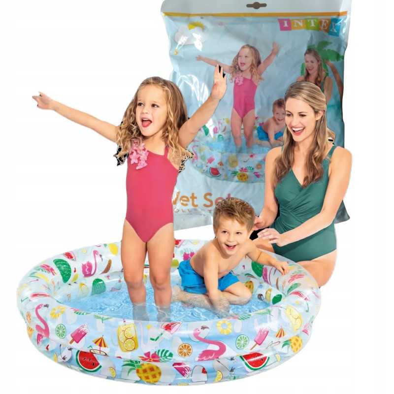 Apvalus intex oe 122 cm pripučiamas baseinas vaikams