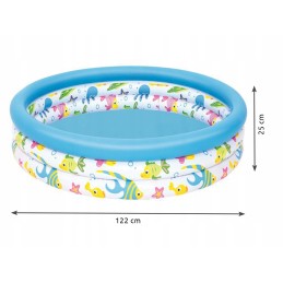 Vaikiškas pripučiamas irklavimo baseinas 122 cm bestway