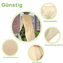 Yohencin augalų apsauga žiemai, kvėpuojanti, atspari vandeniui, izoliuota, smėlio spalvos, augalų apsauga, žiemai, palmė, alyvme