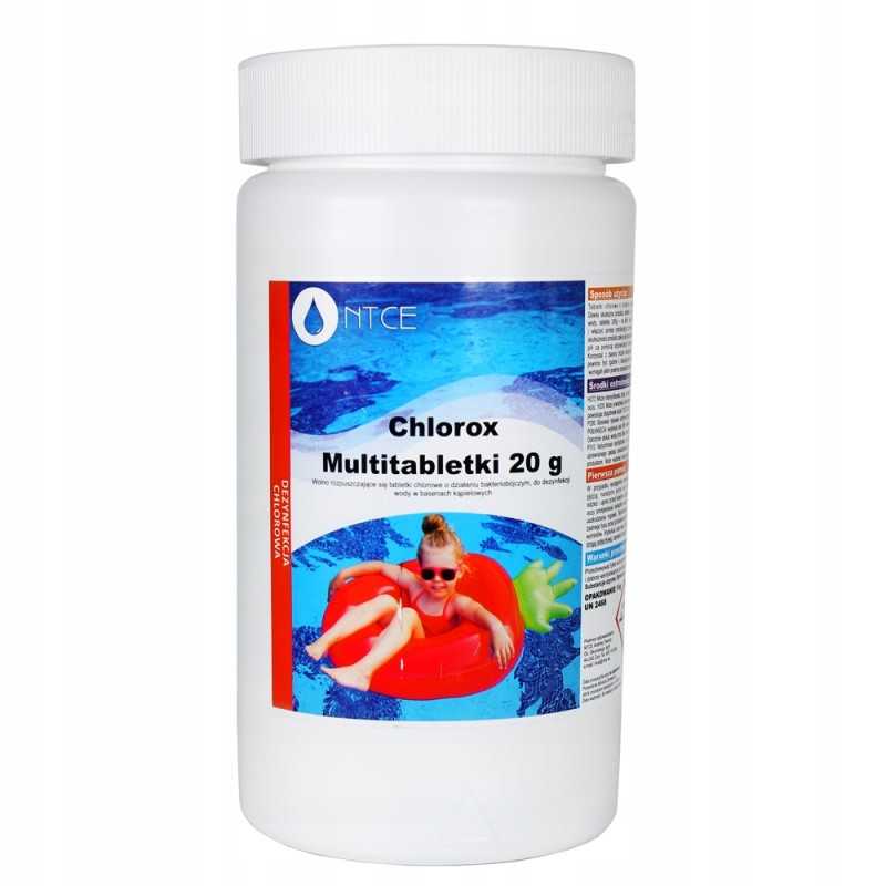 Chloras baseinams 1 kg kelios tabletės 20 g chlorokso