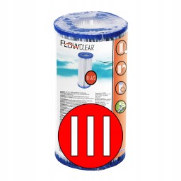 3x Bestway Type III 58012 antibakterinis filtras vandenyje