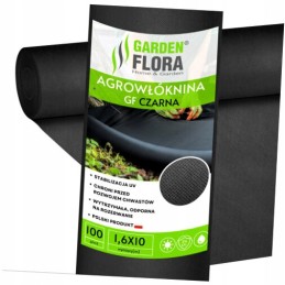 Juoda agrotekstilė 1,6m x 10m 100g/m2 uv