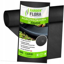 Juoda agrotekstilė 1,6m x 10m 100g/m2 uv