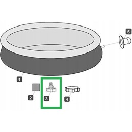 Bestway išleidimo jungtis sodo žarnai, vandens išleidimo vožtuvas