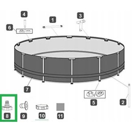 Bestway išleidimo jungtis sodo žarnai, vandens išleidimo vožtuvas