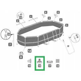 Bestway išleidimo jungtis sodo žarnai, vandens išleidimo vožtuvas