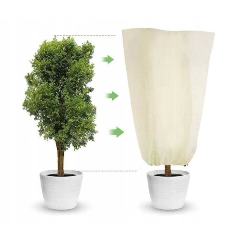 Apsauginis užvalkalas augalams nuo šalčio, smėlio spalvos užvalkalas 80x100 cm 1 vnt.