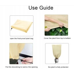 Apsauginis užvalkalas augalams nuo šalčio, smėlio spalvos užvalkalas 80x100 cm 1 vnt.