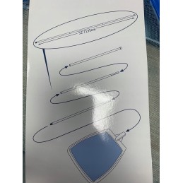 Tinklelis su lazdele baseino valymui, koštuvas 33 x 28 cm