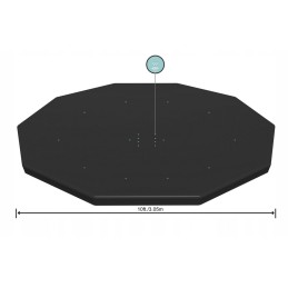 Bestway rėmo baseino danga 305cm, baseino danga su folija ir virvėmis