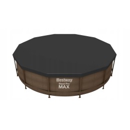 Bestway rėmo baseino danga 305cm, baseino danga su folija ir virvėmis