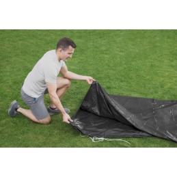 Bestway rėmo baseino danga 305cm, baseino danga su folija ir virvėmis