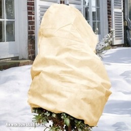 Gaubtas pagamintas iš smėlio spalvos audinio, 180 x 120 cm skersmuo 75 cm