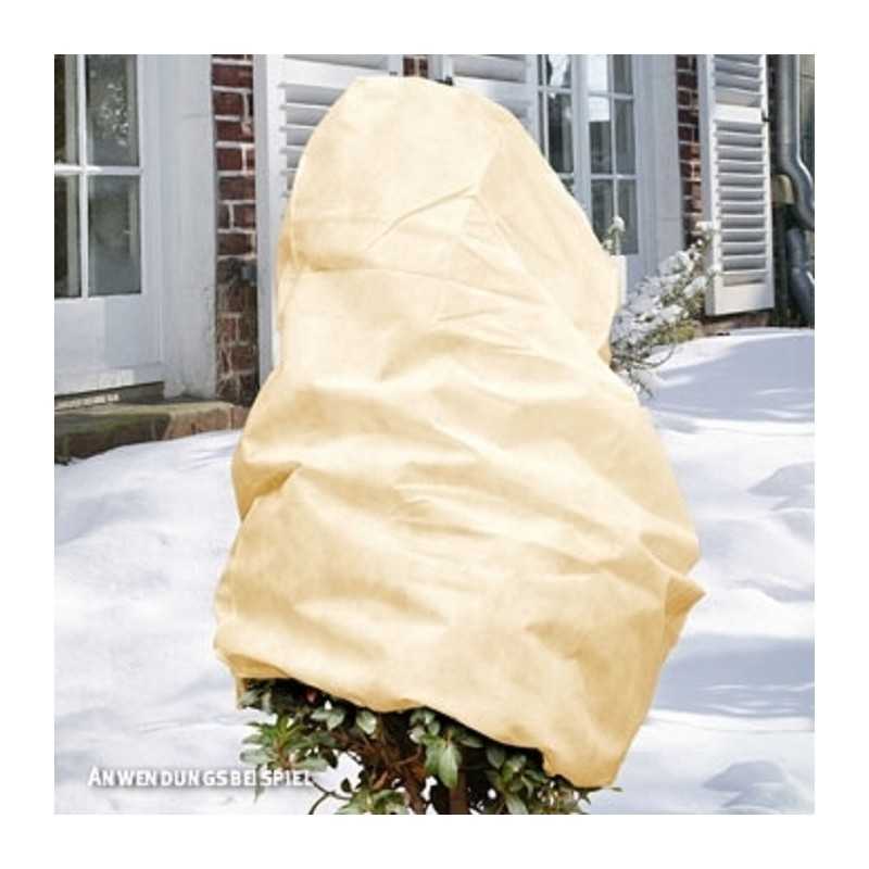 Gaubtas pagamintas iš smėlio spalvos audinio, 180 x 120 cm skersmuo 75 cm