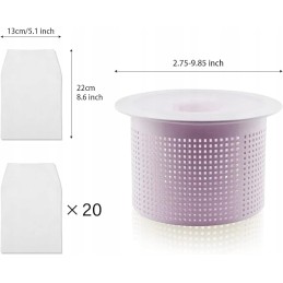 Baseino skimerio filtro dangtelio kojinės, 20 komplektas