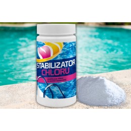 Chloro stabilizatorius 1kg baseino cheminės medžiagos chloro gamix baseino vandeniui nemokamai