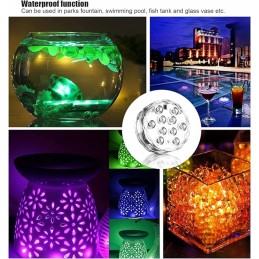 2x vandeniui atsparus 10 LED RGB baseino šviesos akvariumo povandeninės šviesos nuotolinio valdymo pultas
