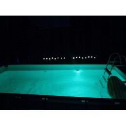 2x vandeniui atsparus 10 LED RGB baseino šviesos akvariumo povandeninės šviesos nuotolinio valdymo pultas