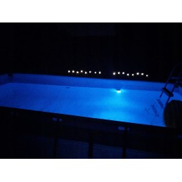 2x vandeniui atsparus 10 LED RGB baseino šviesos akvariumo povandeninės šviesos nuotolinio valdymo pultas