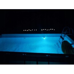 2x vandeniui atsparus 10 LED RGB baseino šviesos akvariumo povandeninės šviesos nuotolinio valdymo pultas