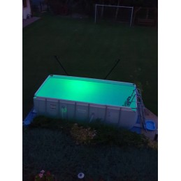 2x vandeniui atsparus 10 LED RGB baseino šviesos akvariumo povandeninės šviesos nuotolinio valdymo pultas