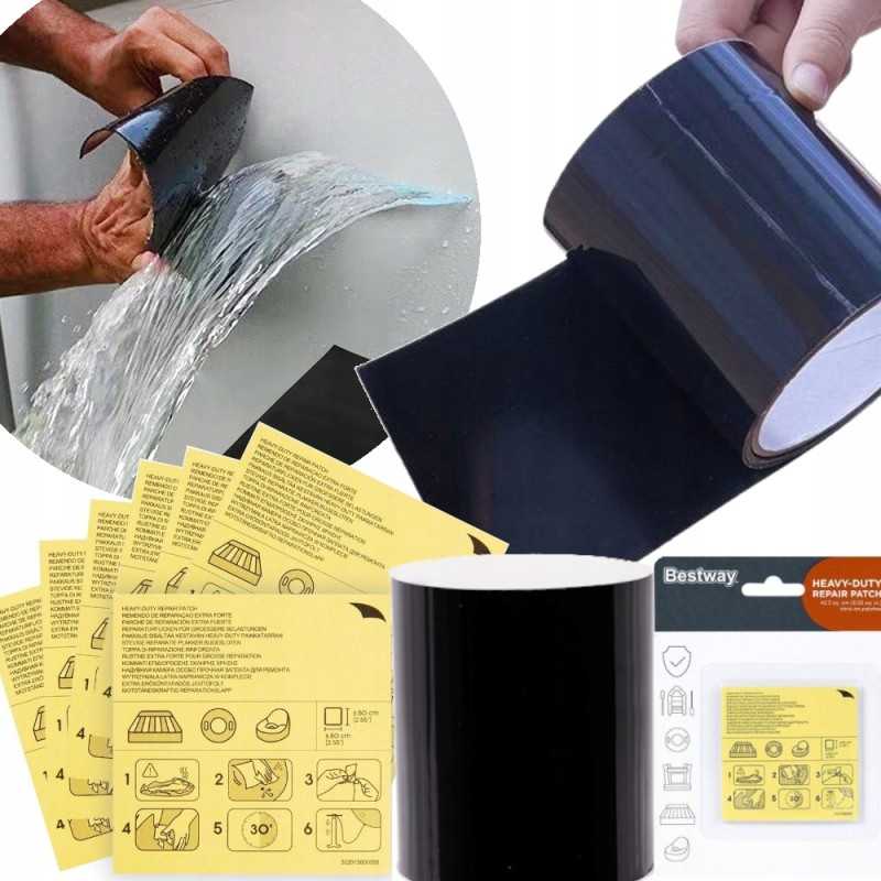 Juosta 10x metų remonto rinkinys, skirtas klijuoti skraidančių baseinų remontą stiprus