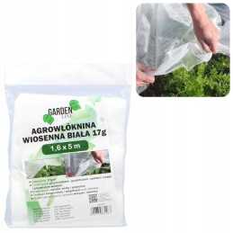 Agrotekstile dengiantis sodo neaustinis audinys 1,6x5 m spyruoklinis baltas 17g atsilikimas