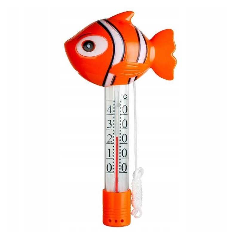 Plaukiojantis termometras, sveriantis 21 cm žuvį klouną