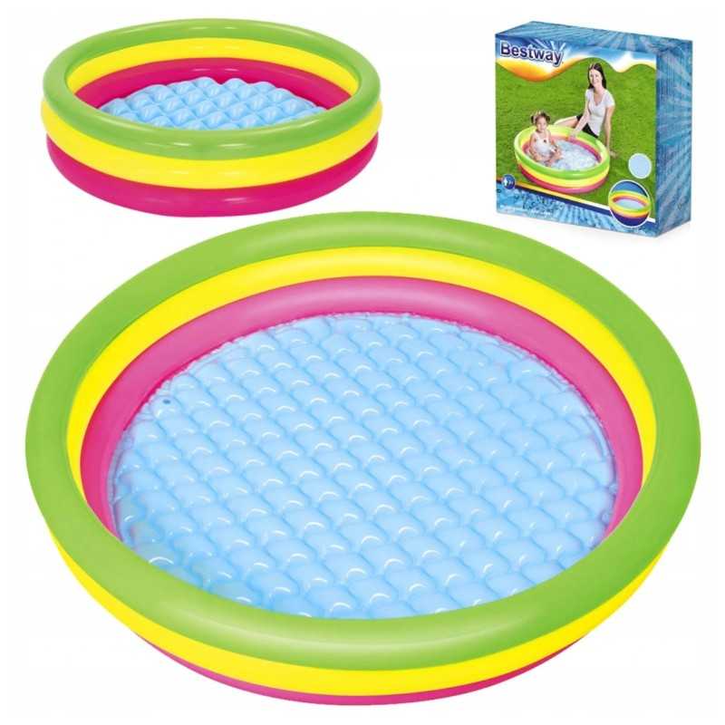 Pripučiamas irklavimo baseinas, minkštas dugnas, apvalus bestway
