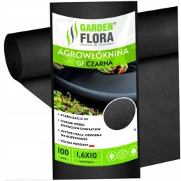 Juoda agrotekstilė 1,6m x 10m 100g/m2 uv
